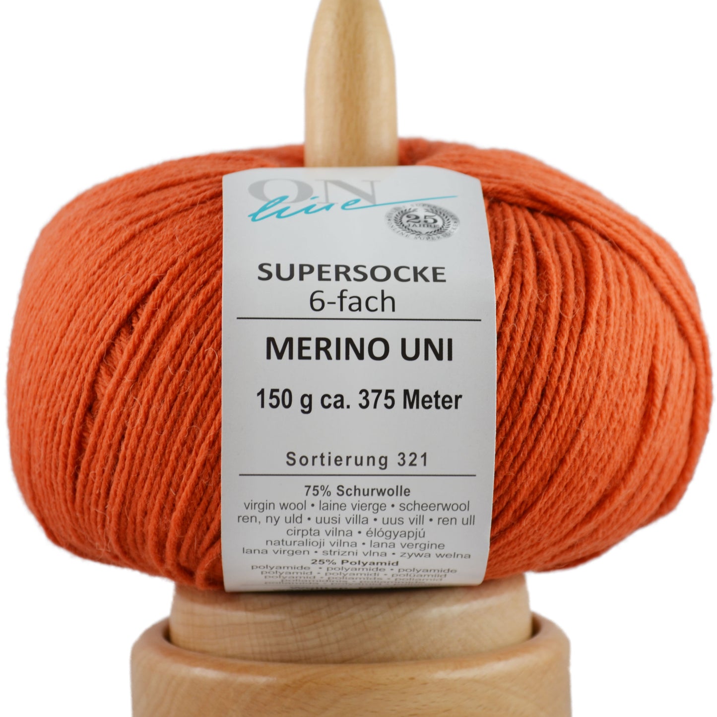 Supersocke 6-fach Merino Uni von ONline