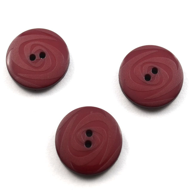 Modeknopf abwechselnd matt / glänzend 23 mm bordeaux von Dill