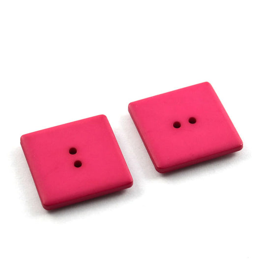 Modeknopf quadratisch schlicht 25 mm pink von Dill