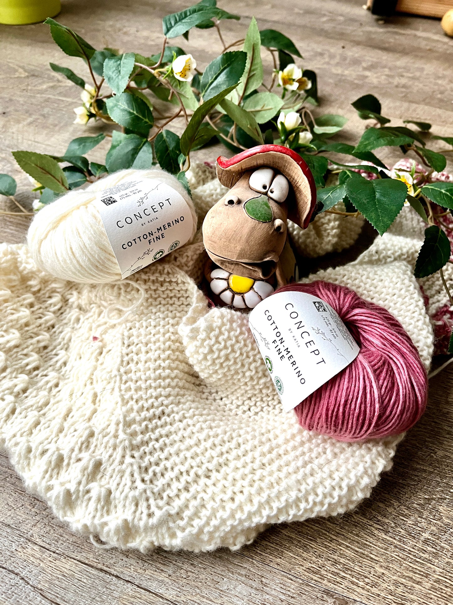 Wollpaket Advents Knitalong "Softie" |Katia Cotton Merino|Mulesing frei|halbrundes Tuch stricken