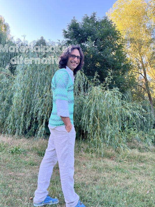 Materialpaket Shirt Löchrick ohne Anleitung Baby Cotton by Pro Lana