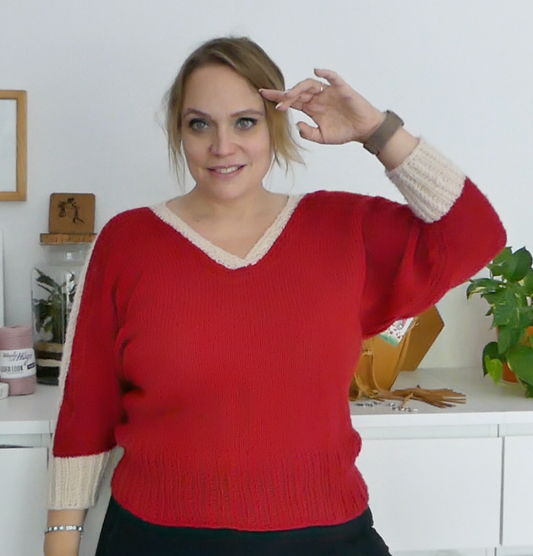 Fledermaus Pullover Teufelchen | Einzelanleitung | Stricken | Sylvie Rasch