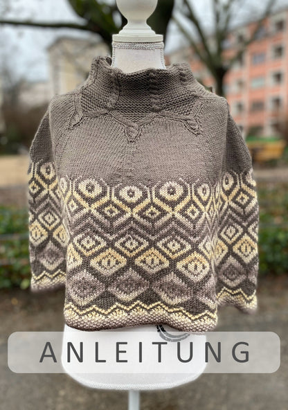 Kurzponcho Teatime | Einzelanleitung | Stricken | Sylvie Rasch