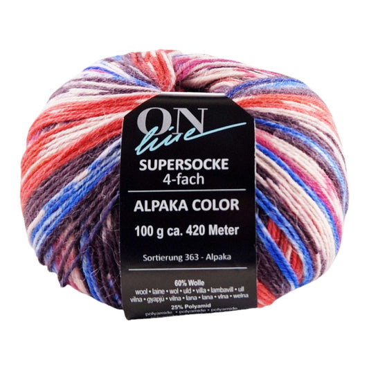 Supersocke Alpaka Color 4-fach von ONline