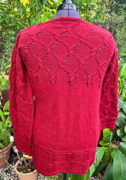 Pullover Schapulero mit Loch- und Zopfmuster | Einzelanleitung | Stricken | Sylvie Rasch