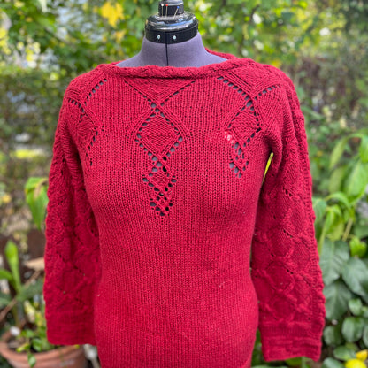 Pullover Schapulero mit Loch- und Zopfmuster | Einzelanleitung | Stricken | Sylvie Rasch