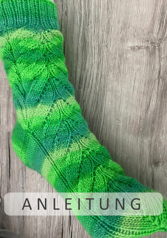 Socke Blattling | Einzelanleitung | Stricken | Sylvie Rasch