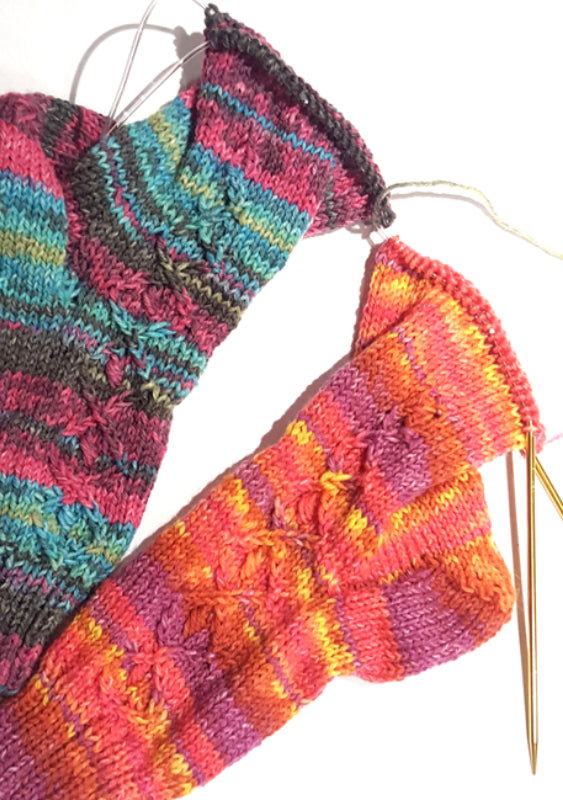 Socken Paar gleichzeitig stricken | Anleitung | Stricken | Sylvie Rasch