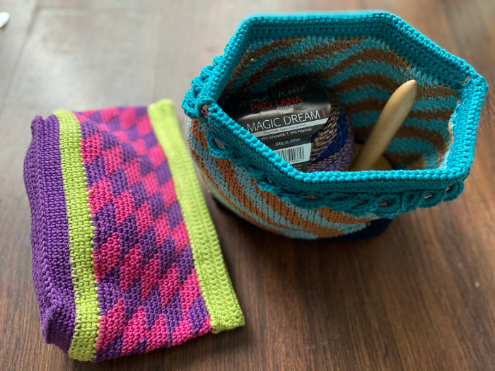 Projektbeutel / Kosmetiktasche Steife Brise | Einzelanleitung | Häkeln | Sylvie Rasch