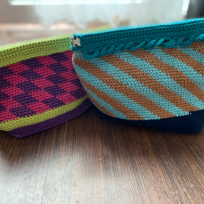Projektbeutel / Kosmetiktasche Steife Brise | Einzelanleitung | Häkeln | Sylvie Rasch